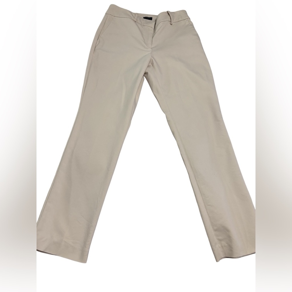 ANN TAYLOR FACTORY-Beige-WIDE LEG Career Dress PANTS. Size 4